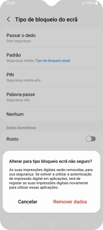 Prima Remover dados.