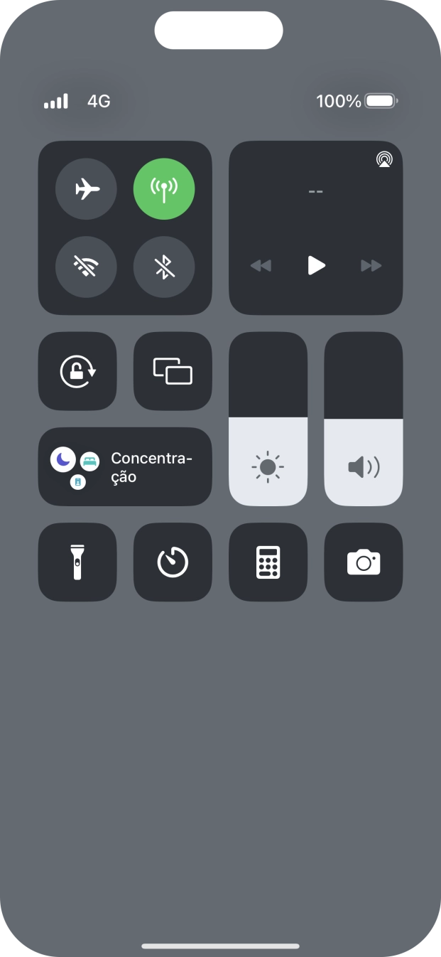 Prima o ícone de modo de voo para ativar ou desativar a função.