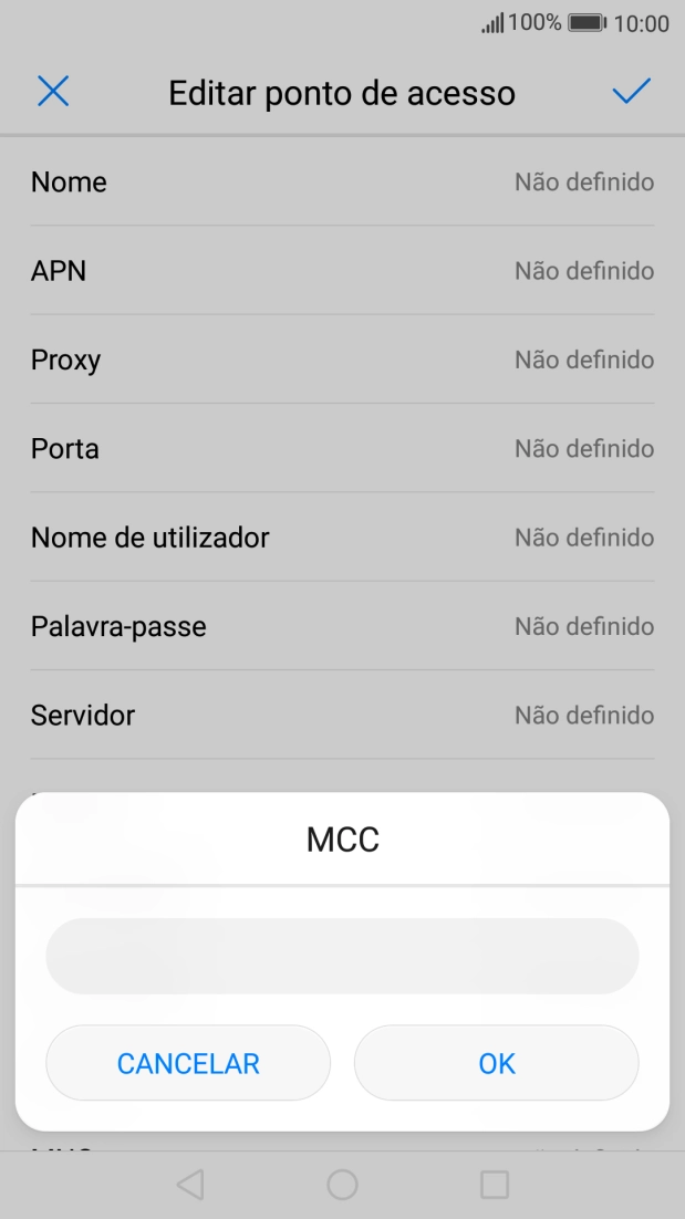 Introduza 268 e prima OK.