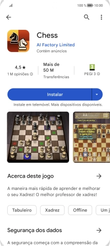 Prima Instalar e siga as indicações no ecrã para instalar a app.
