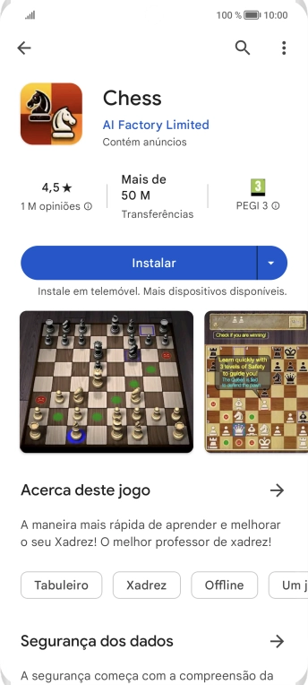 Prima Instalar e siga as indicações no ecrã para instalar a app.