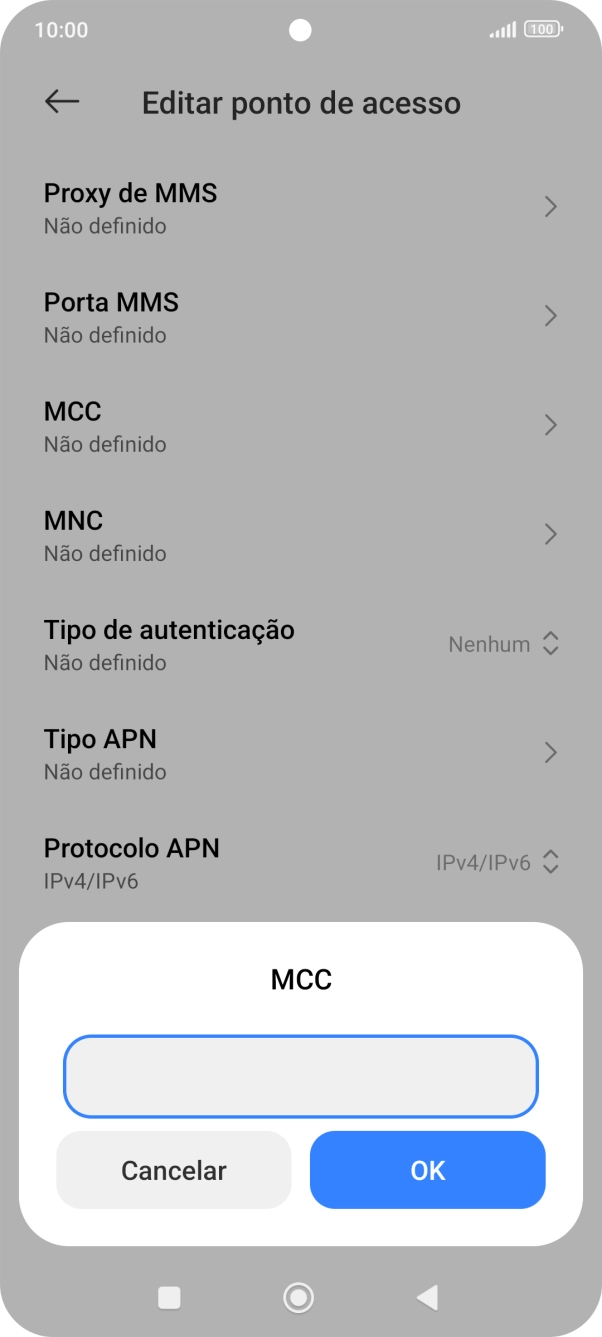 Introduza 268 e prima OK.