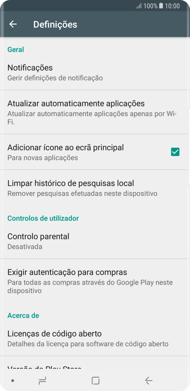 Prima Atualizar automaticamente aplicações.
