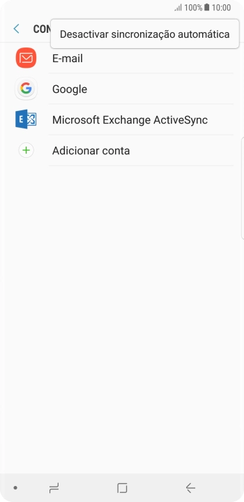 Prima Desactivar sincronização automática.