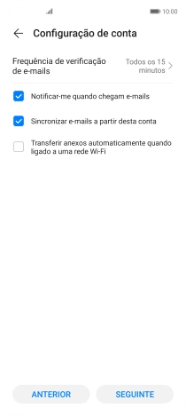 Prima Frequência de verificação de e-mails.