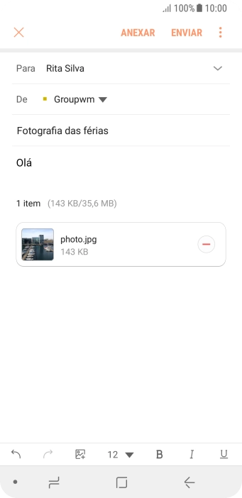 Prima ENVIAR quando terminar de escrever o seu e-mail.