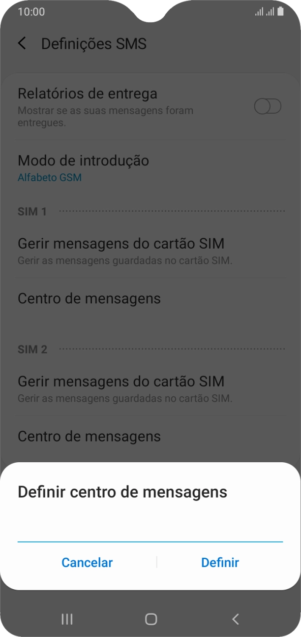 Introduza +351911616161 e prima Definir.