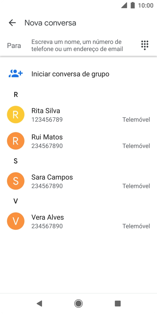 Prima o campo junto a 