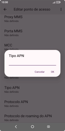 Introduza mms e prima OK.