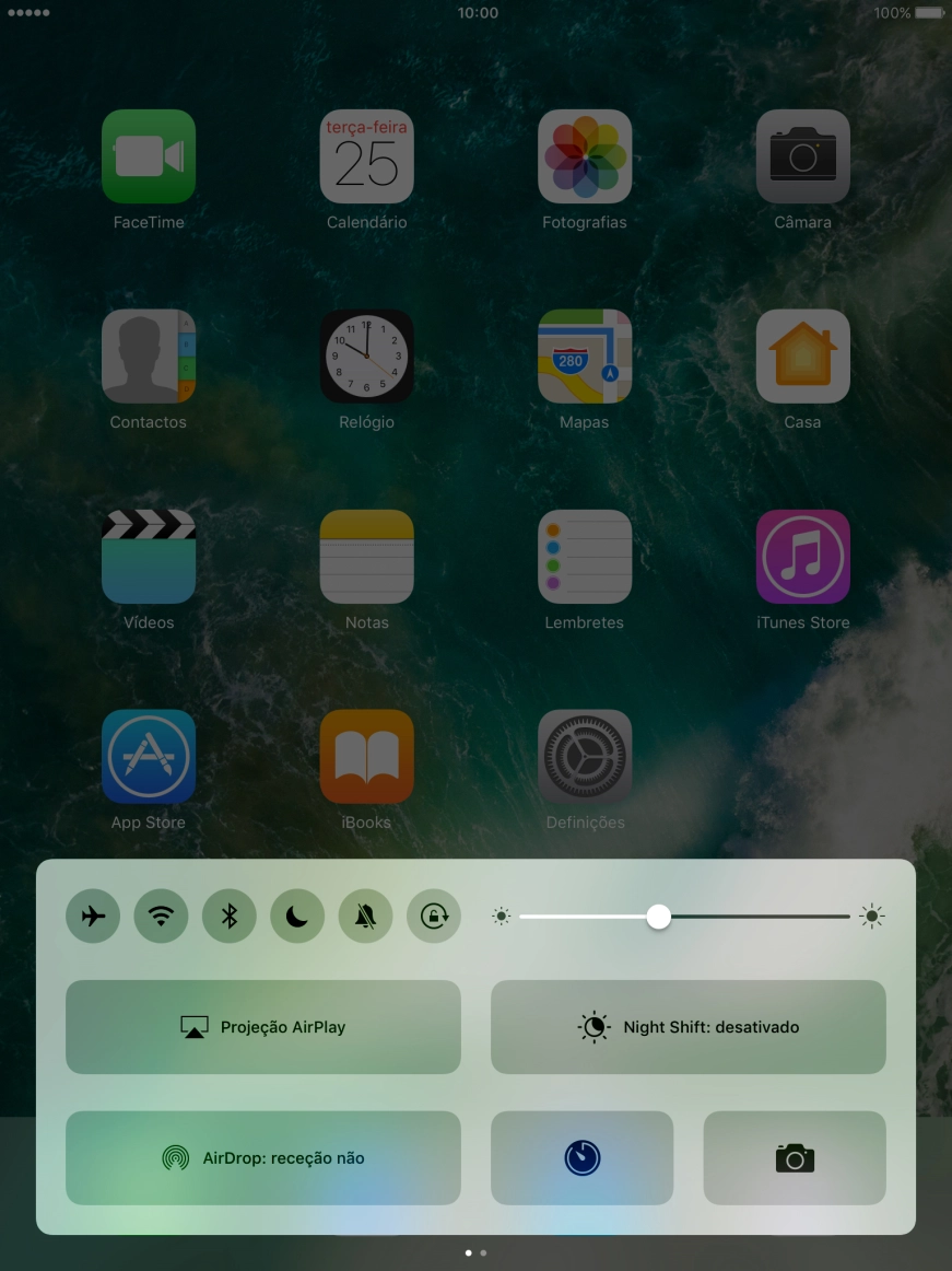Prima o ícone de perfil silencioso para ativar ou desativar a função.
