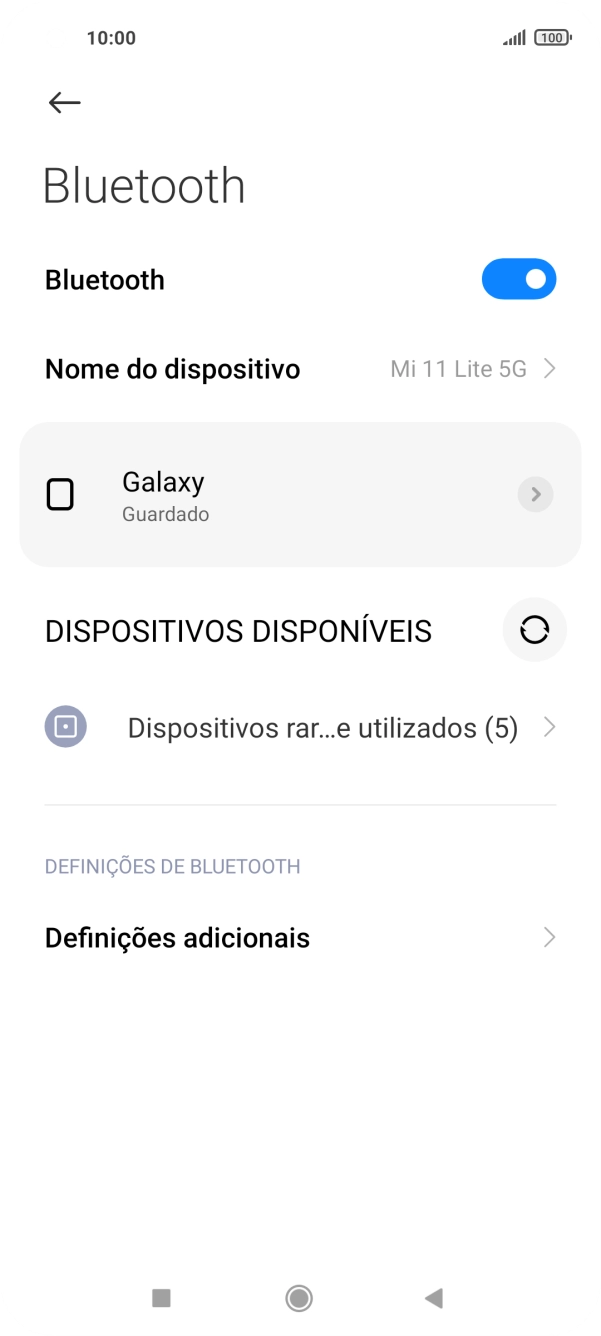 Prima a tecla de início para terminar e voltar ao ecrã inicial.