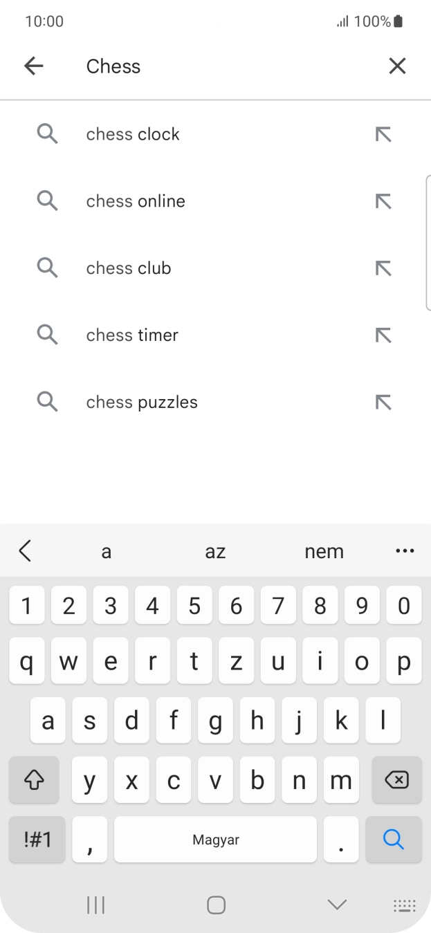 Írd be a keresett alkalmazás nevét vagy kategóriáját, és kattints a keresés ikonra.
