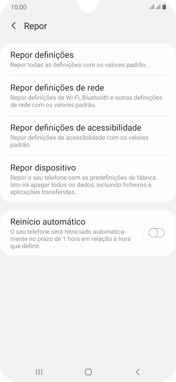 Prima Repor dispositivo.