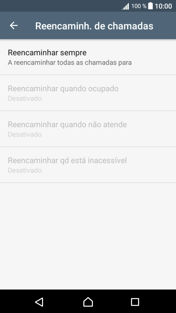 Prima o tipo de desvio pretendido.