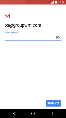 Prima SEGUINTE e introduza o seu endereço de e-mail.