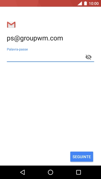 Prima SEGUINTE e introduza o seu endereço de e-mail.