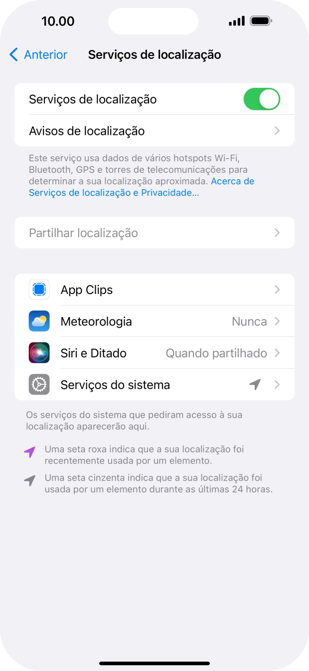 Prima a app pretendida.