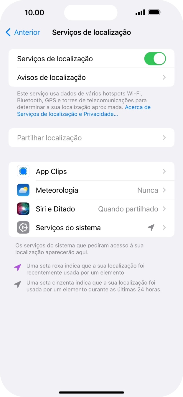 Prima a app pretendida.