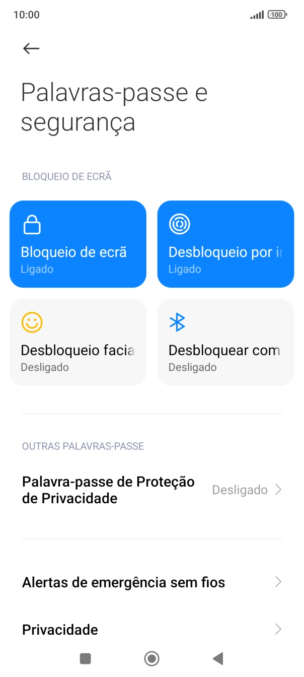 Prima Bloqueio de ecrã.