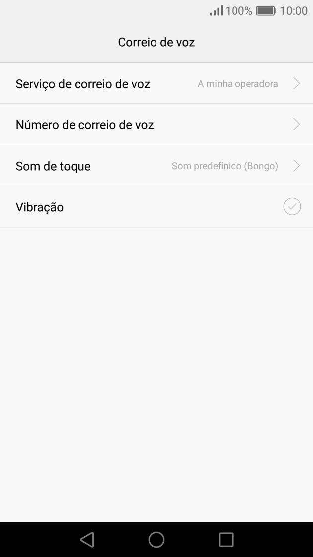 Prima Número de correio de voz.