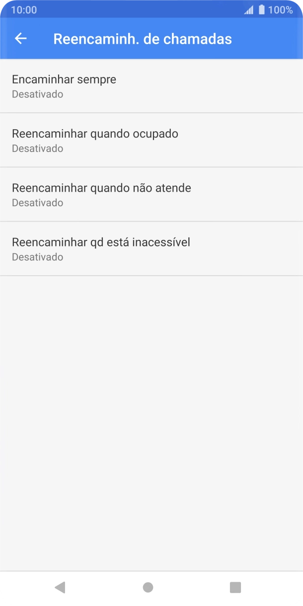 Prima o tipo de desvio pretendido.