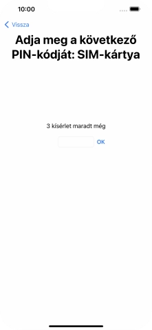 Amennyiben a SIM-kártyád zárolva van, írd be a PIN-kódodat, és válaszd az OK lehetőséget.