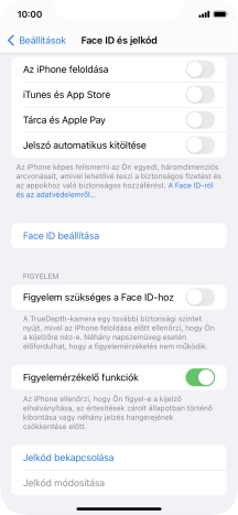 Válaszd a Jelkód bekapcsolása lehetőséget, és írj be kétszer egymás után egy tetszőleges képernyőzárkódot.