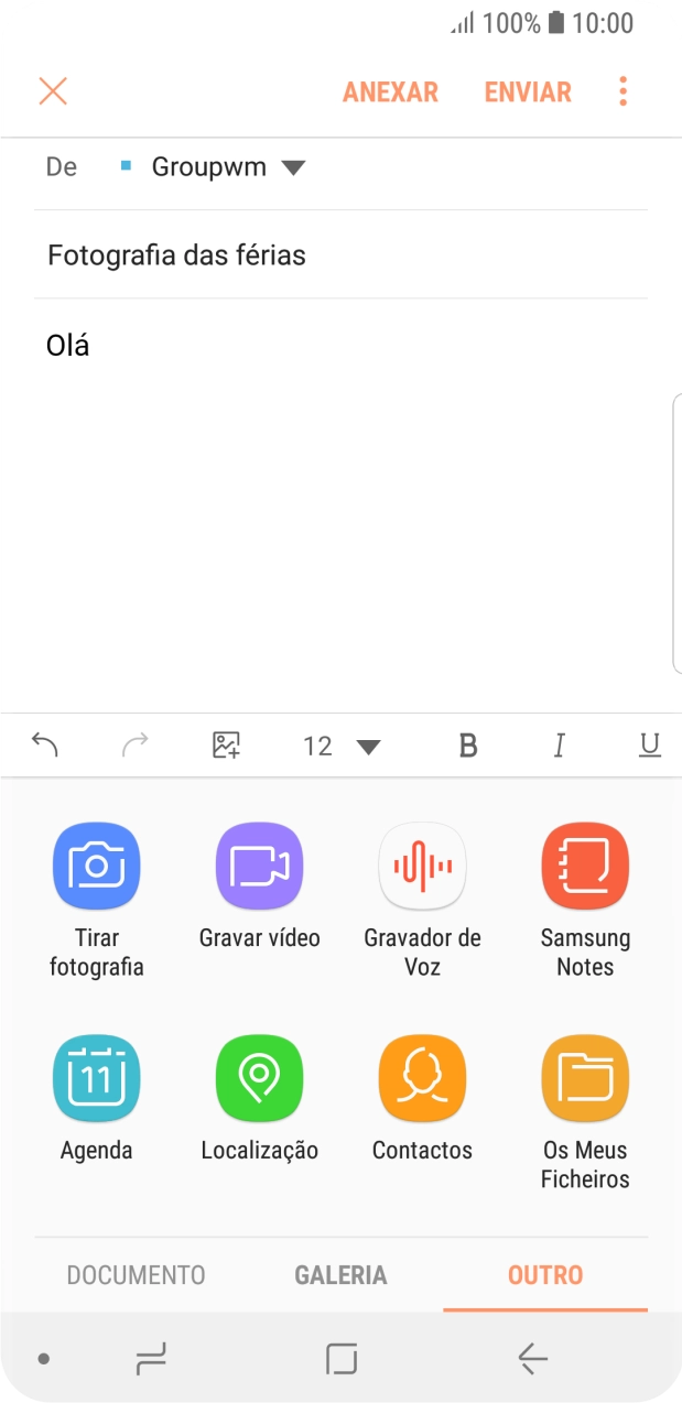 Prima Os Meus Ficheiros e vá até à pasta pretendida.