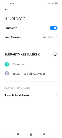 Válaszd ki a kívánt Bluetooth-eszközt, és kövesd a kijelzőn megjelenő utasításokat annak telefonodhoz történő csatlakoztatásához.