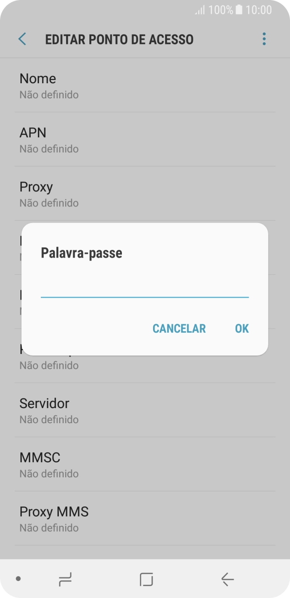 Introduza vodafone e prima OK.