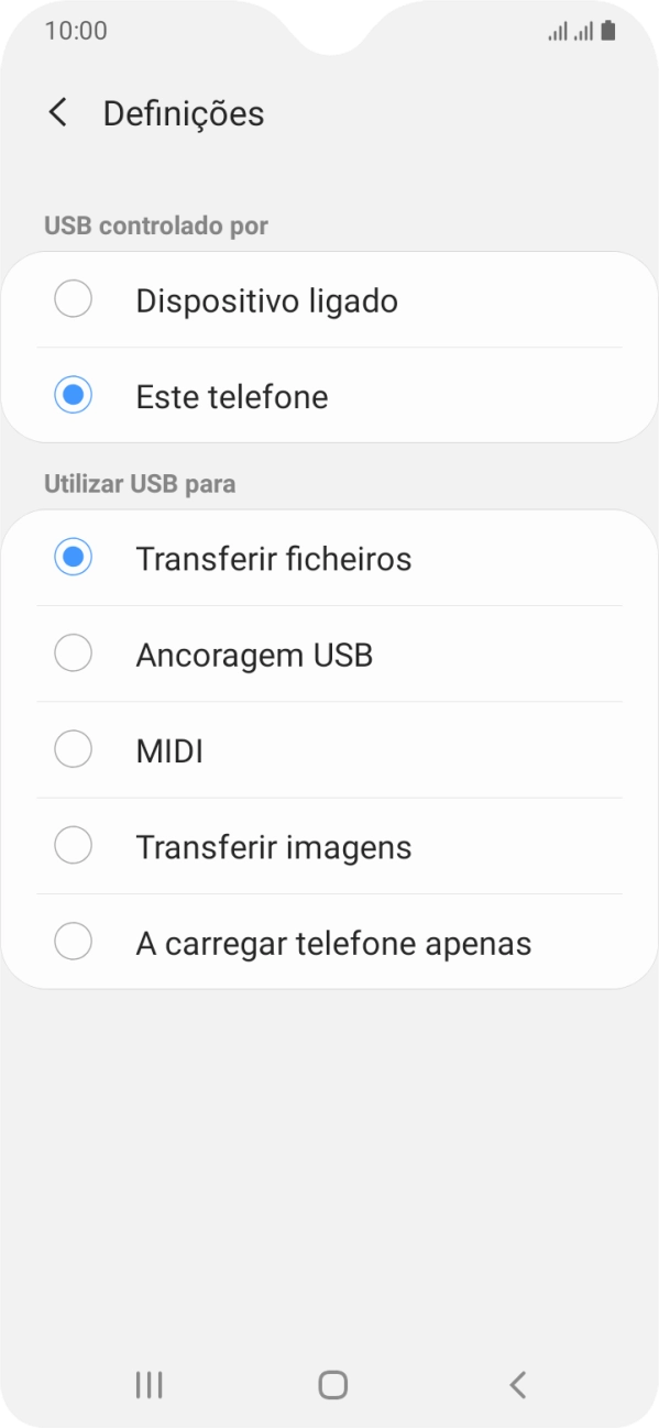 Prima Transferir ficheiros para ativar a função.