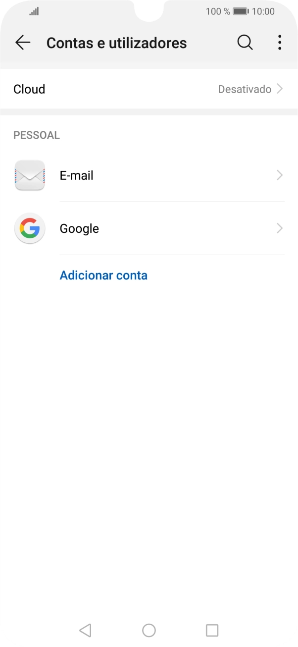 Prima o ícone de menu.