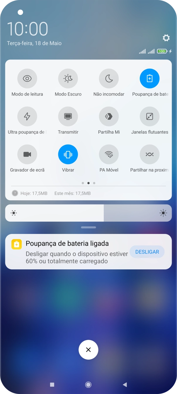 Prima a tecla de início para terminar e voltar ao ecrã inicial.