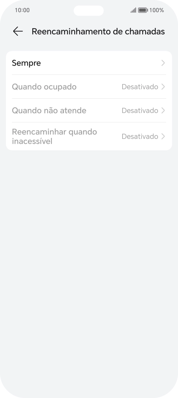 Prima o tipo de desvio pretendido.