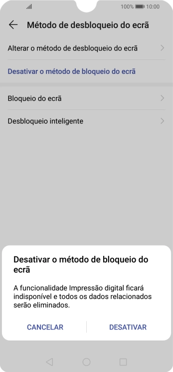 Prima DESATIVAR.
