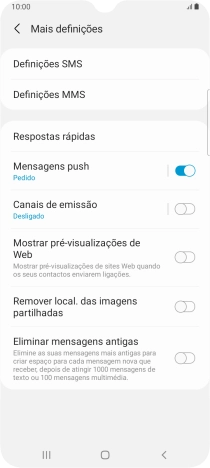 Prima Definições SMS.