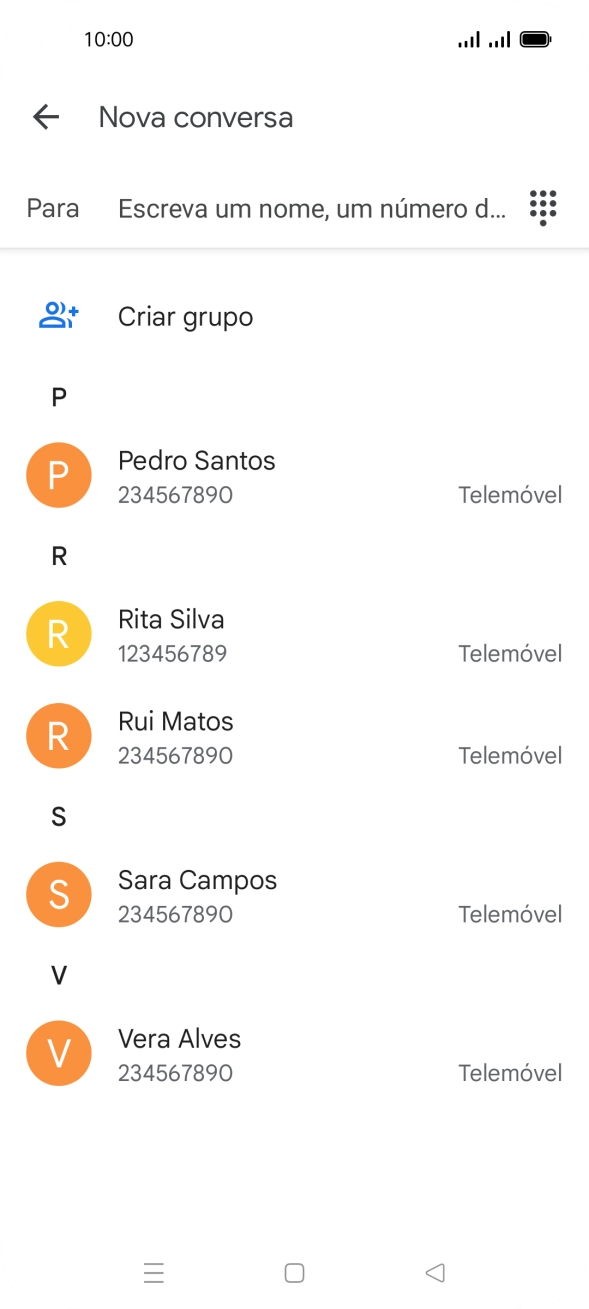 Prima o campo junto a 