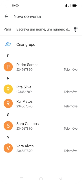 Prima o campo junto a 