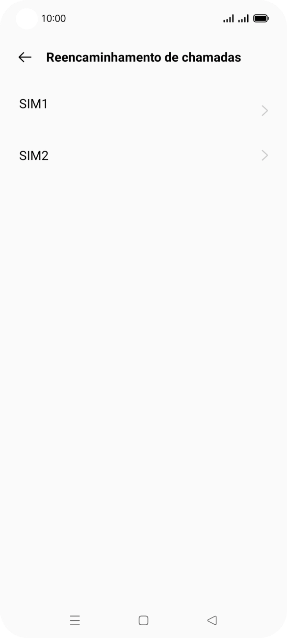 Prima o cartão SIM pretendido.