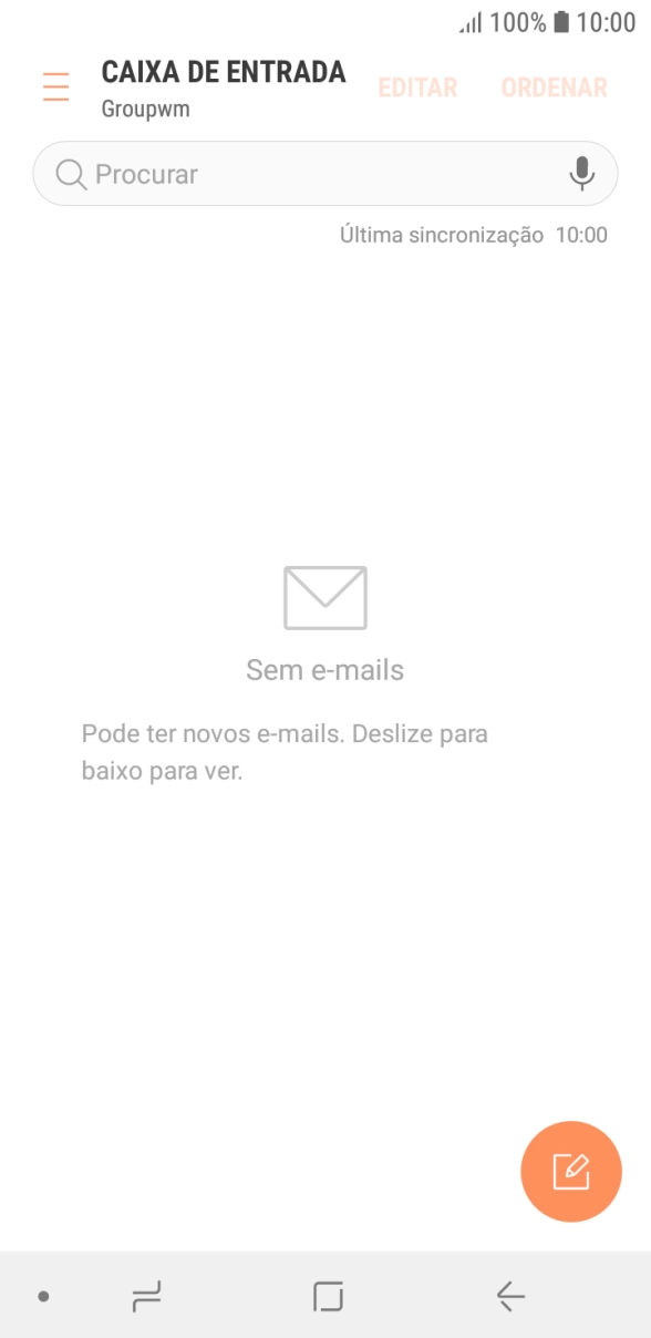 Deslize o dedo sobre o ecrã da esquerda para a direita.