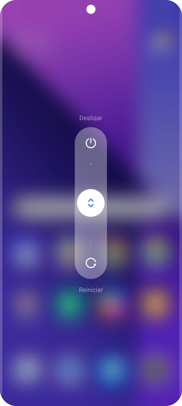 Prima o círculo e arraste-o para cima.