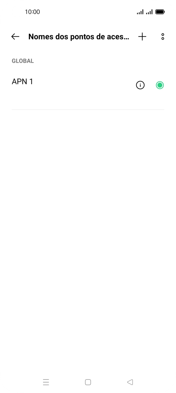 Prima o ícone de nova ligação de dados.