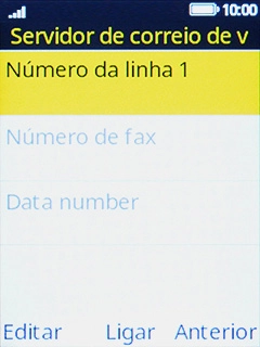 Escolha Número de linha 1.