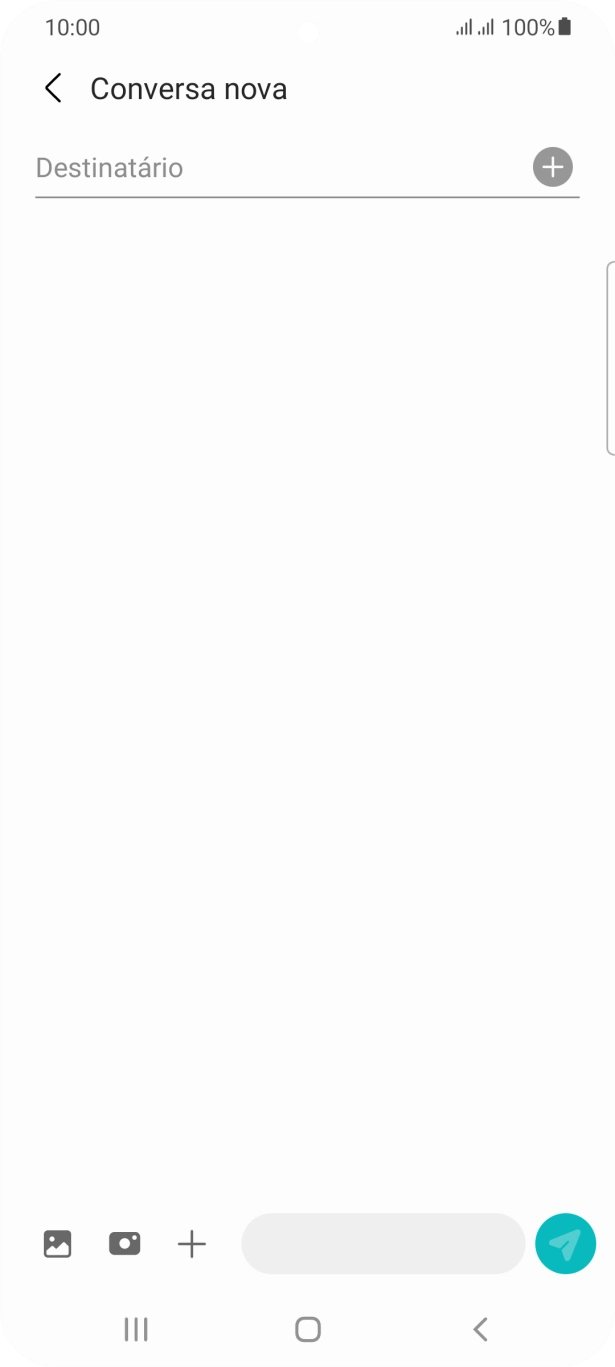 Prima a caixa de pesquisa e introduza as primeiras letras do nome do destinatário.