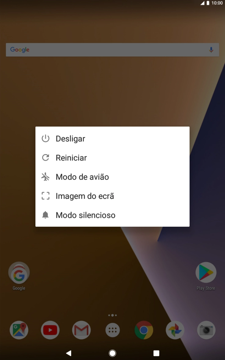 Prima Modo de avião para ativar ou desativar a função.