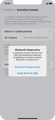 Amennyiben ki van kapcsolva a Wi-Fi, válaszd a Csak Wi-Fi és USB lehetőséget.