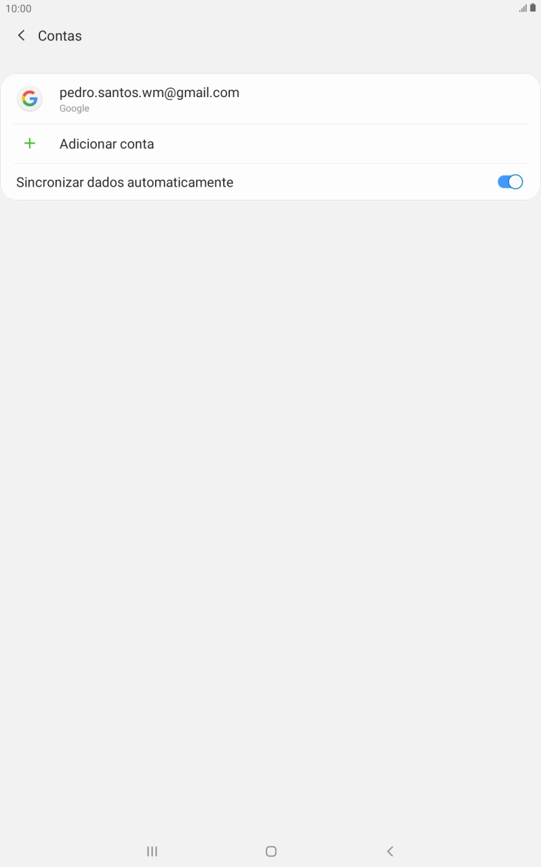 Prima Adicionar conta.