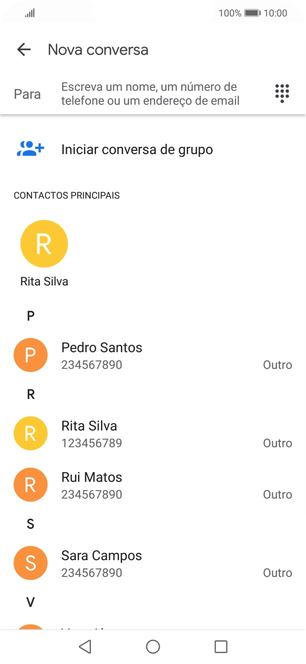 Prima o campo junto a 