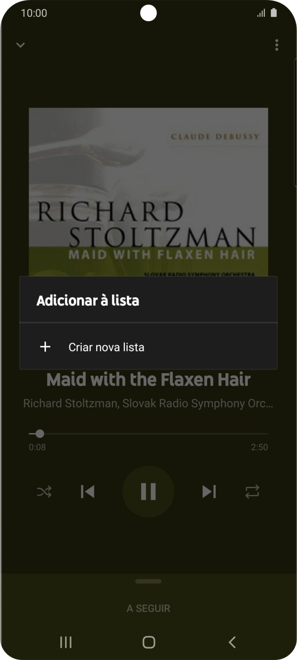 Prima Criar nova lista.