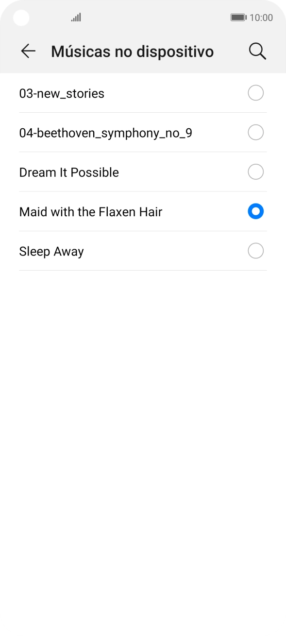 Quando tiver encontrado o tom de toque que pretende, prima a tecla de retrocesso.